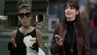 Anne Hathaway in The Devil Wears Prada and Breakfast At Tiffany&#039;s iconic fashion.