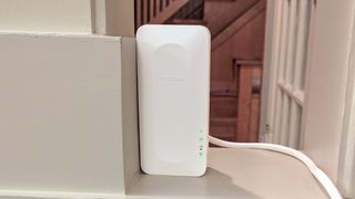 The Netgear EAX17 router is relatively unobtrusive.