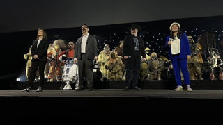 Kathleen Kennedy, James Mangold, Dave Filoni, and Sharmeen Obaid-Chinoy