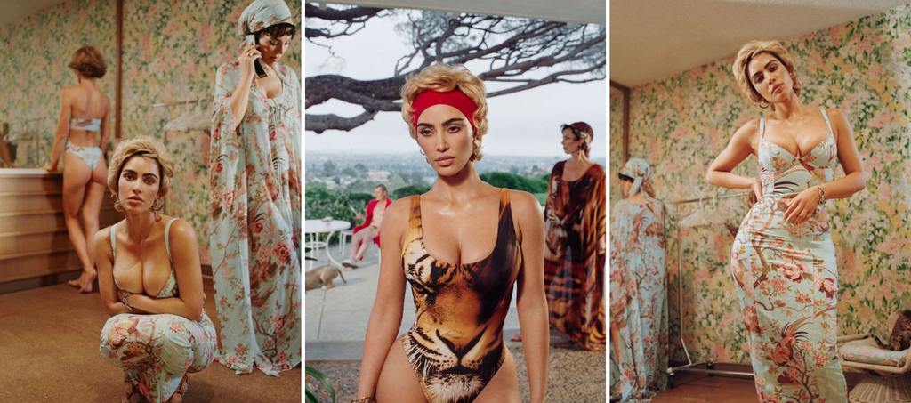 SHEIN Frenchy Tuta avvolgente e legata con stampa di palme, di taglia