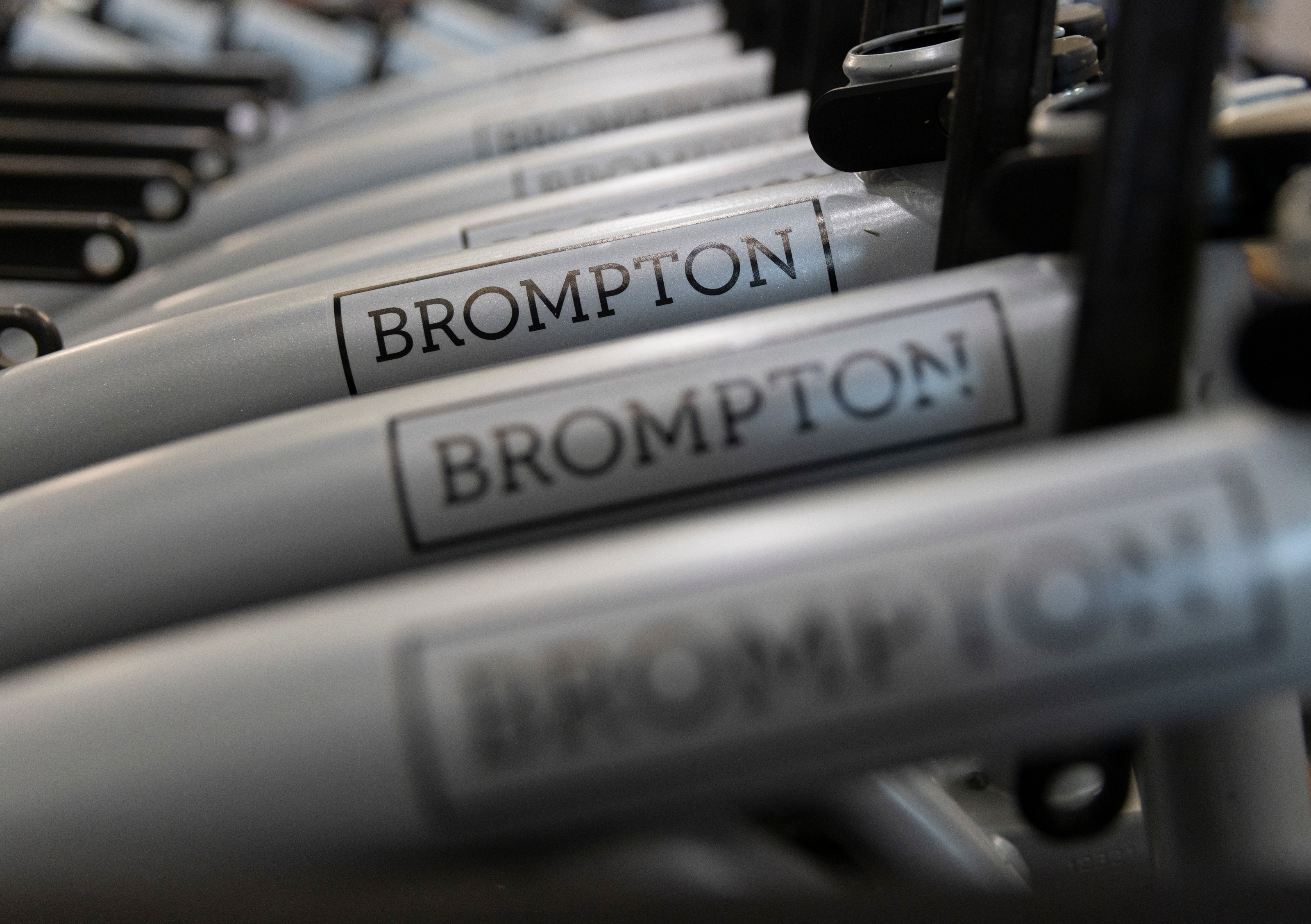 Brompton Bicycle frames at the company's London factory
