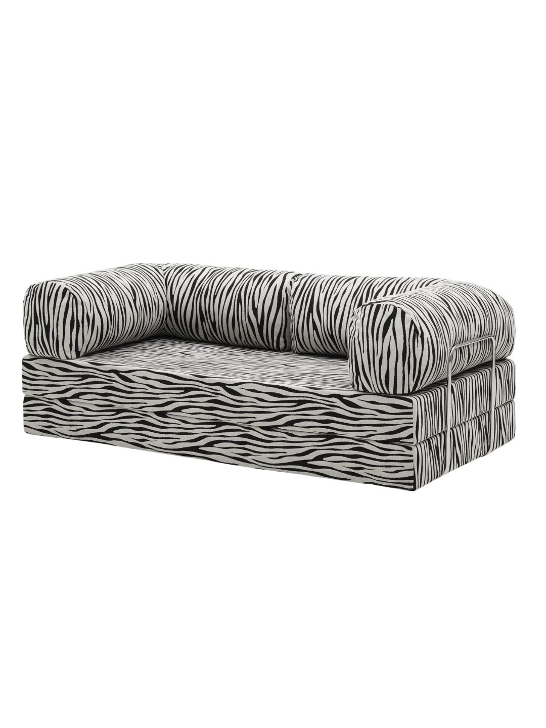 OMHU CPH A/S, Teddy Sofa in Zebra Stripe and Chrome