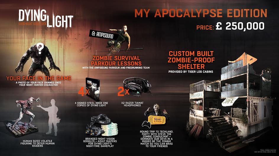 Shockingly, nobody bought the 6,000 special edition of Dying Light that came with parkour lessons and a full-size custom zombie survival shelter