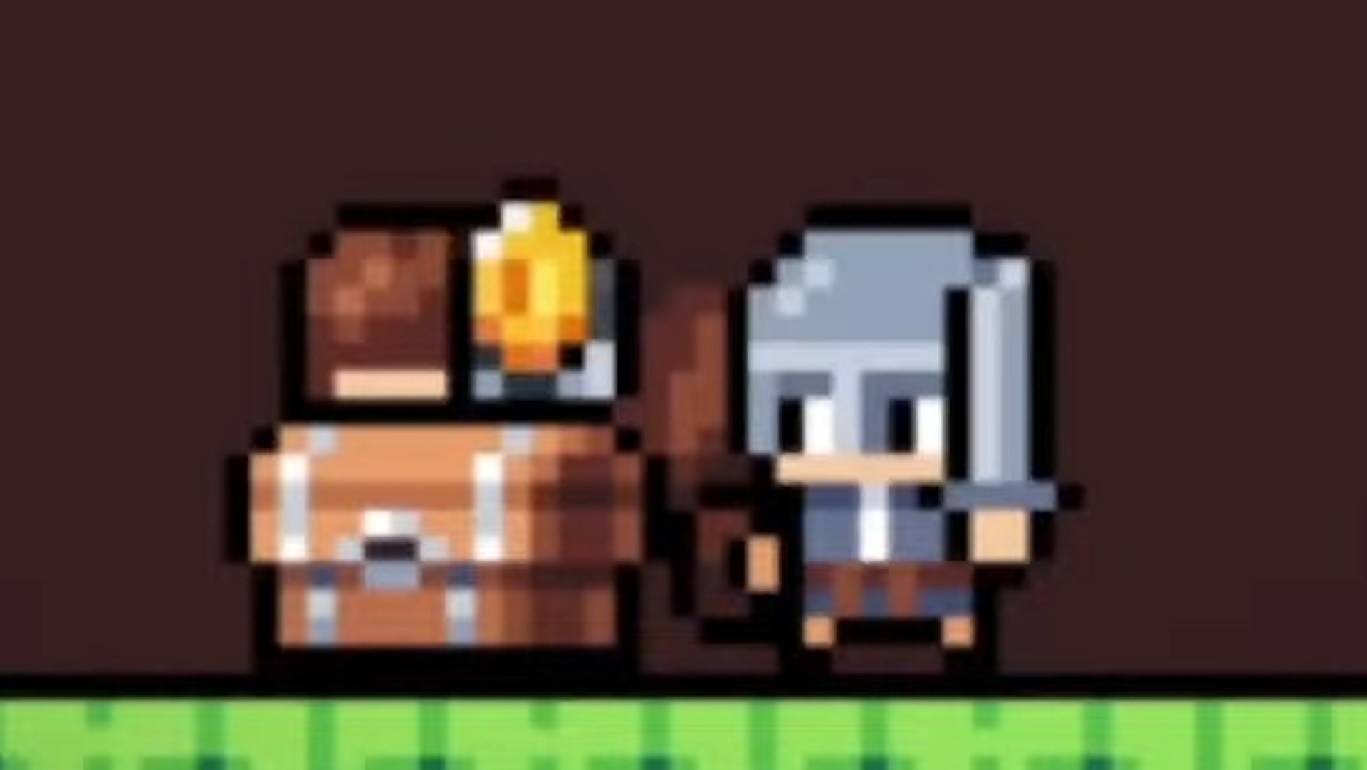 Idle Pixel Fantasy screenshot of pixel art warrior opening chest 