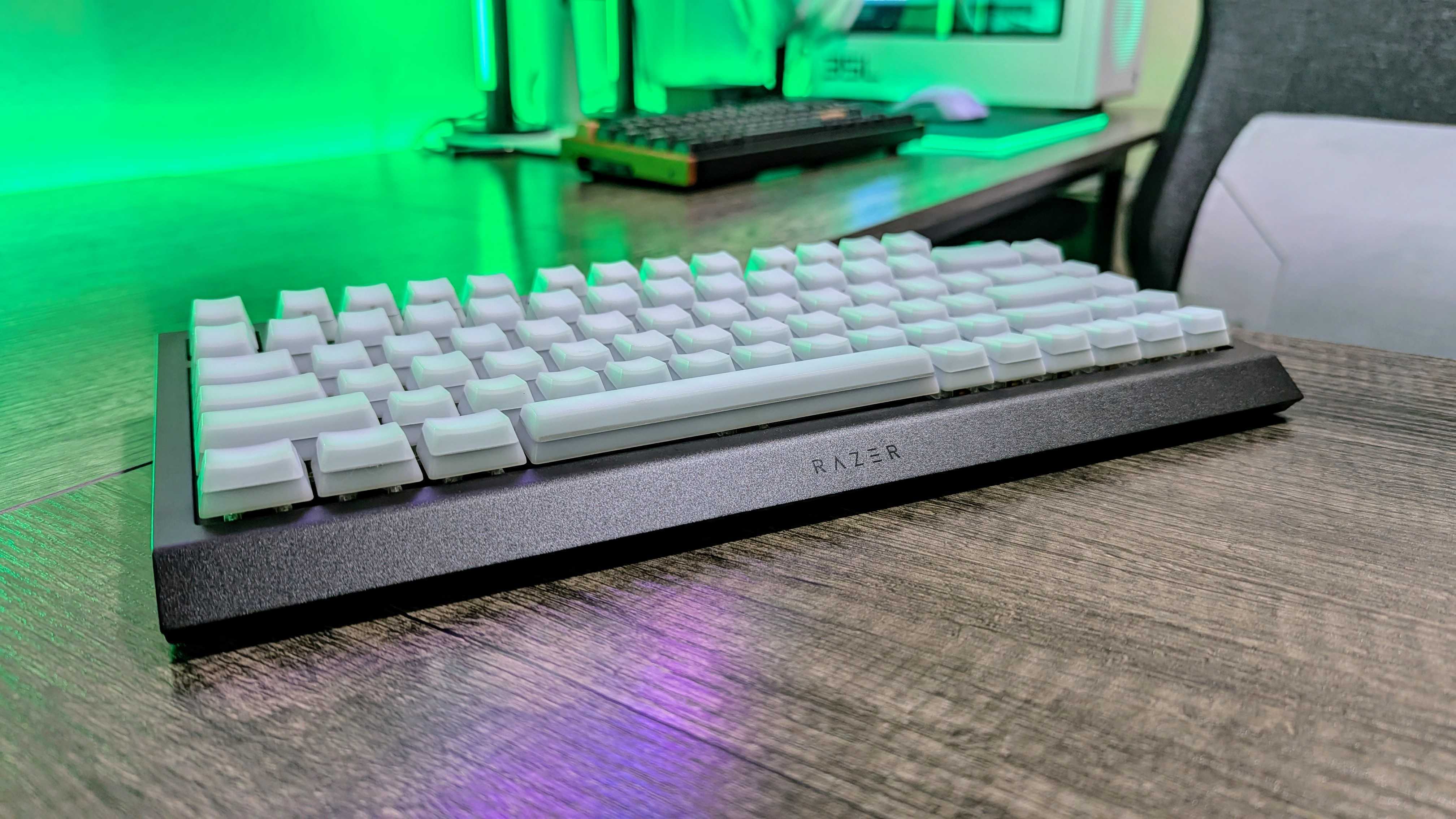 Image of the Razer BlackWidow V4 75% Barebones gaming keyboard.