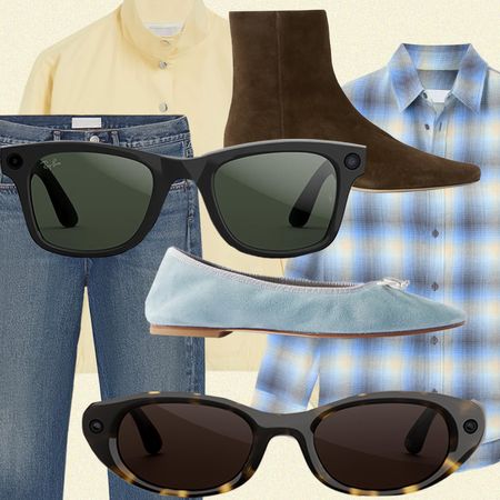 Collage of meta glasses and clothing