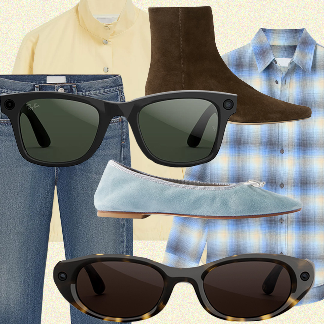 Collage of meta glasses and clothing