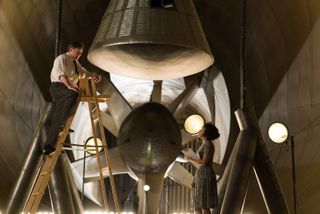 Mary Jackson (Janelle Monáe) offers help to NASA mission specialist Karl Zielinski (Olek Krupa) in a shot from "Hidden Figures."