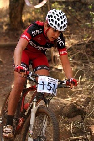 Candice Neethling (BMC SA), the only woman mountain biker representing South Africa at the London Olympics, won the U23 category at South African cross country national championships