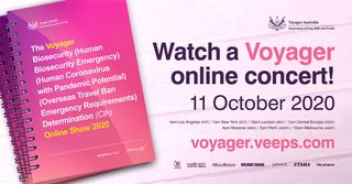 Voyager poster for 2020 Veeps online event
