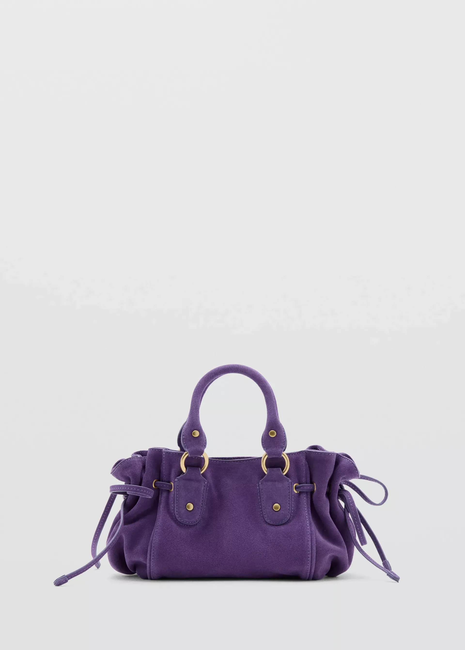 Suede Handbag With Ties - Women | Mango Usa