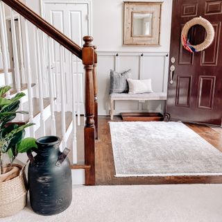 traditional entryway with board and batten wall
