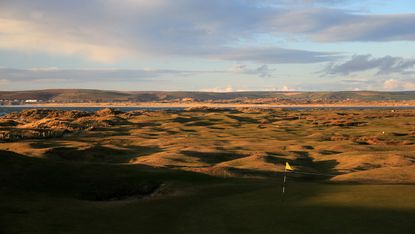 Royal North Devon Golf Club - A view past the 5th flag and down the rumpled 6th fairway