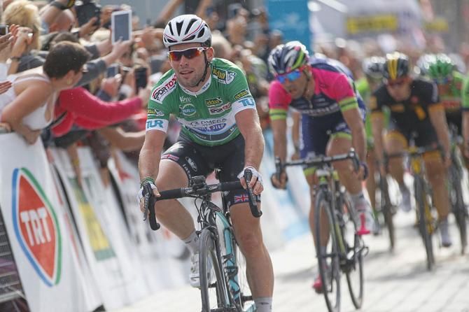 Mark Cavendish (Omega Pharma Quick Step) sprinting to victory