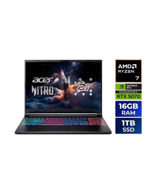 Nitro V16 gaming laptop - RTX 5070 - AMD Ryzen 7 260 - 16GB RAM - 1TB SSD