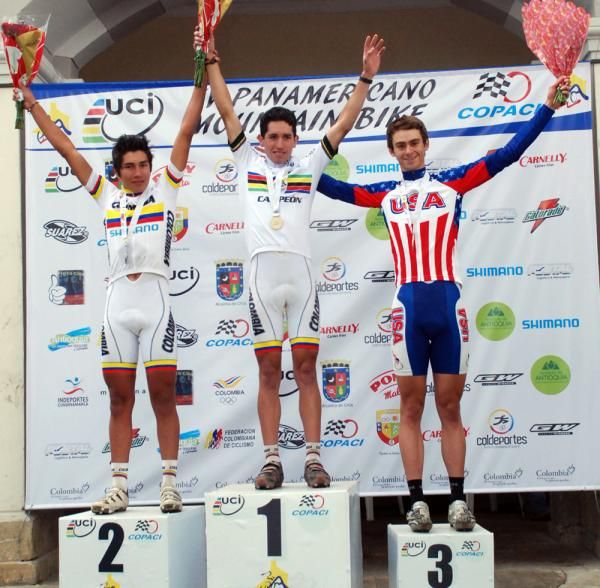 Under 23 men's cross country podium