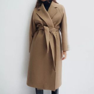 Zara Belted Camel Coat