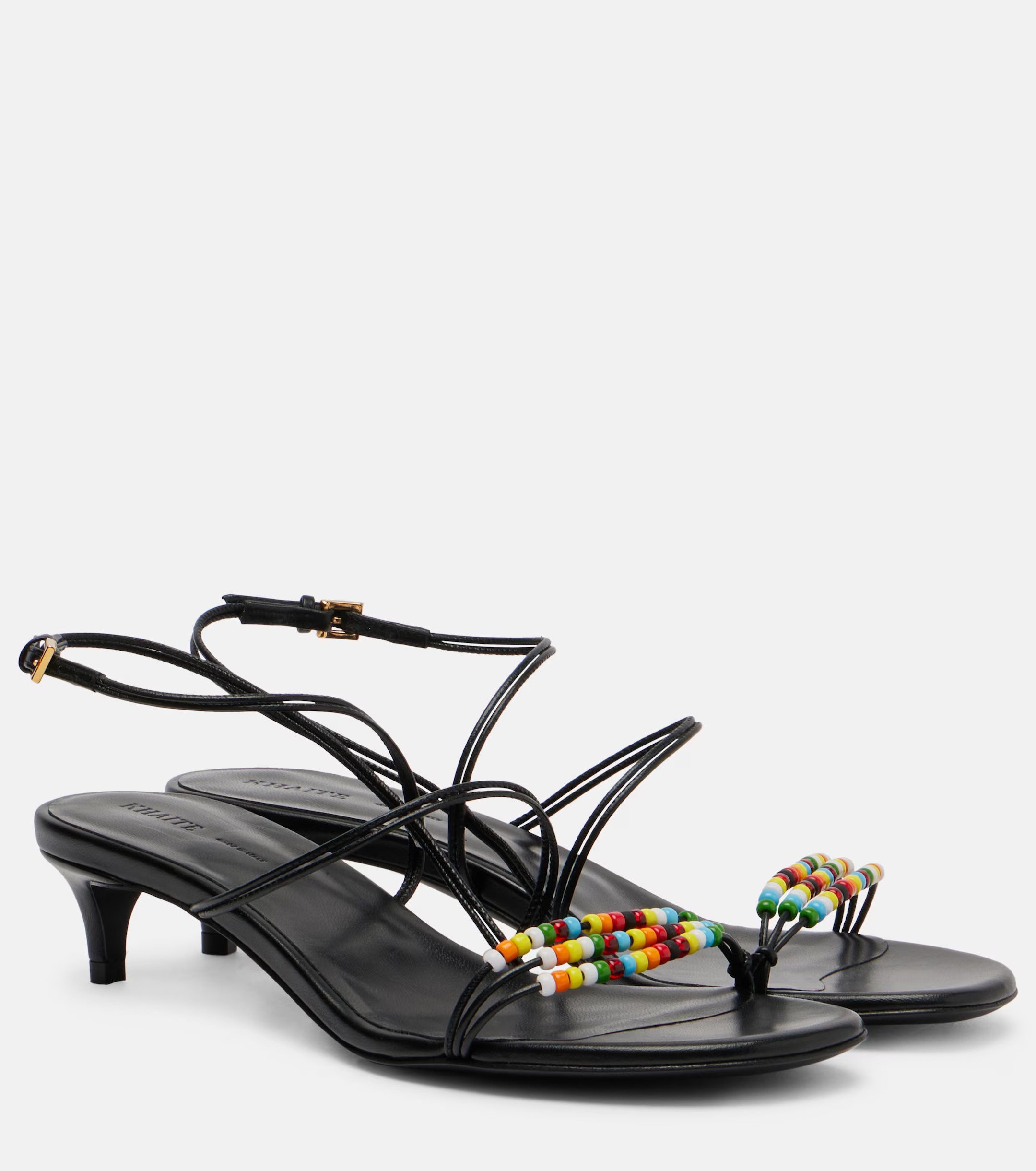 Khaite, Loop 35 beaded leather sandals