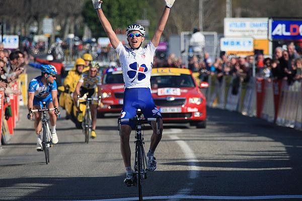 His first pro win. A great day for Fran&ccedil;aise des Jeux.
