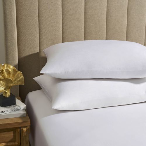 Lyla Lyocell Blend Plain Dye Pair of Classic Pillowcases - White