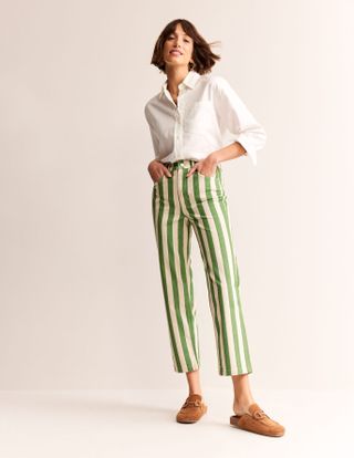 Boden, Striped Straight Jeans