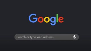 Shot of Google Chrome dark mode on PC screen