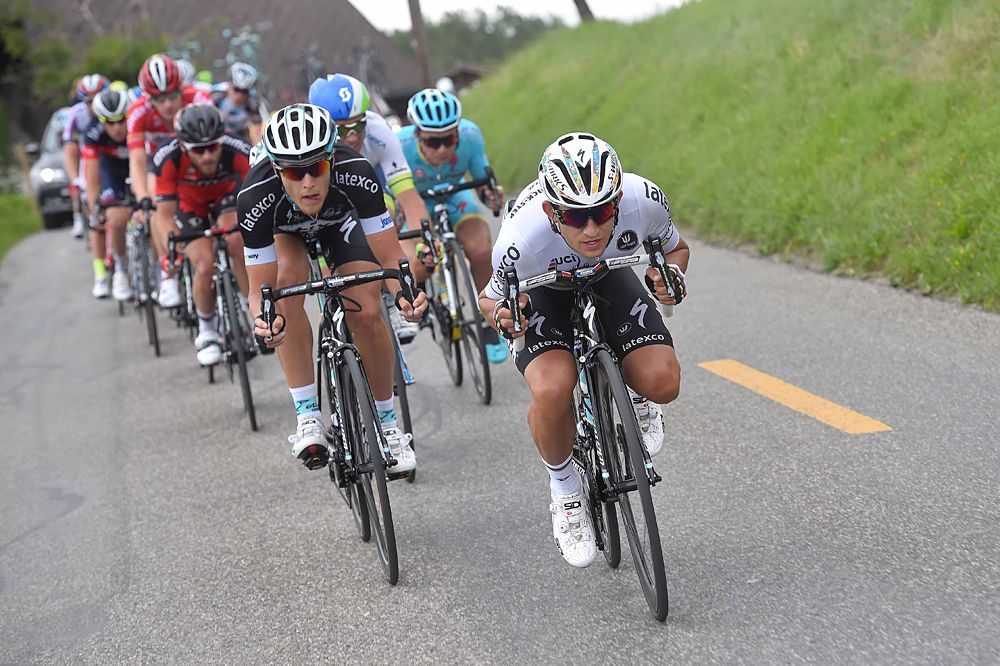 Matteo Trentin and world champion Michal Kwiatkowski (Etixx-QuickStep)