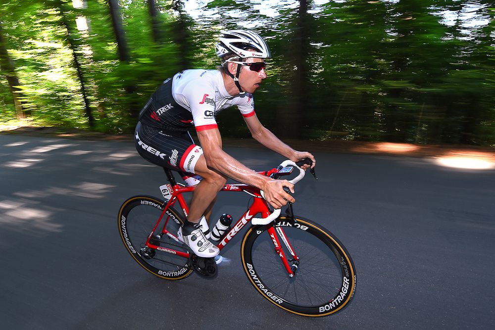 Bauke Mollema gets in some kilometres during the second rest day at the Tour de France.