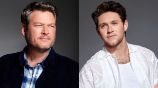 Blake Shelton and Niall Horan on The Voice.