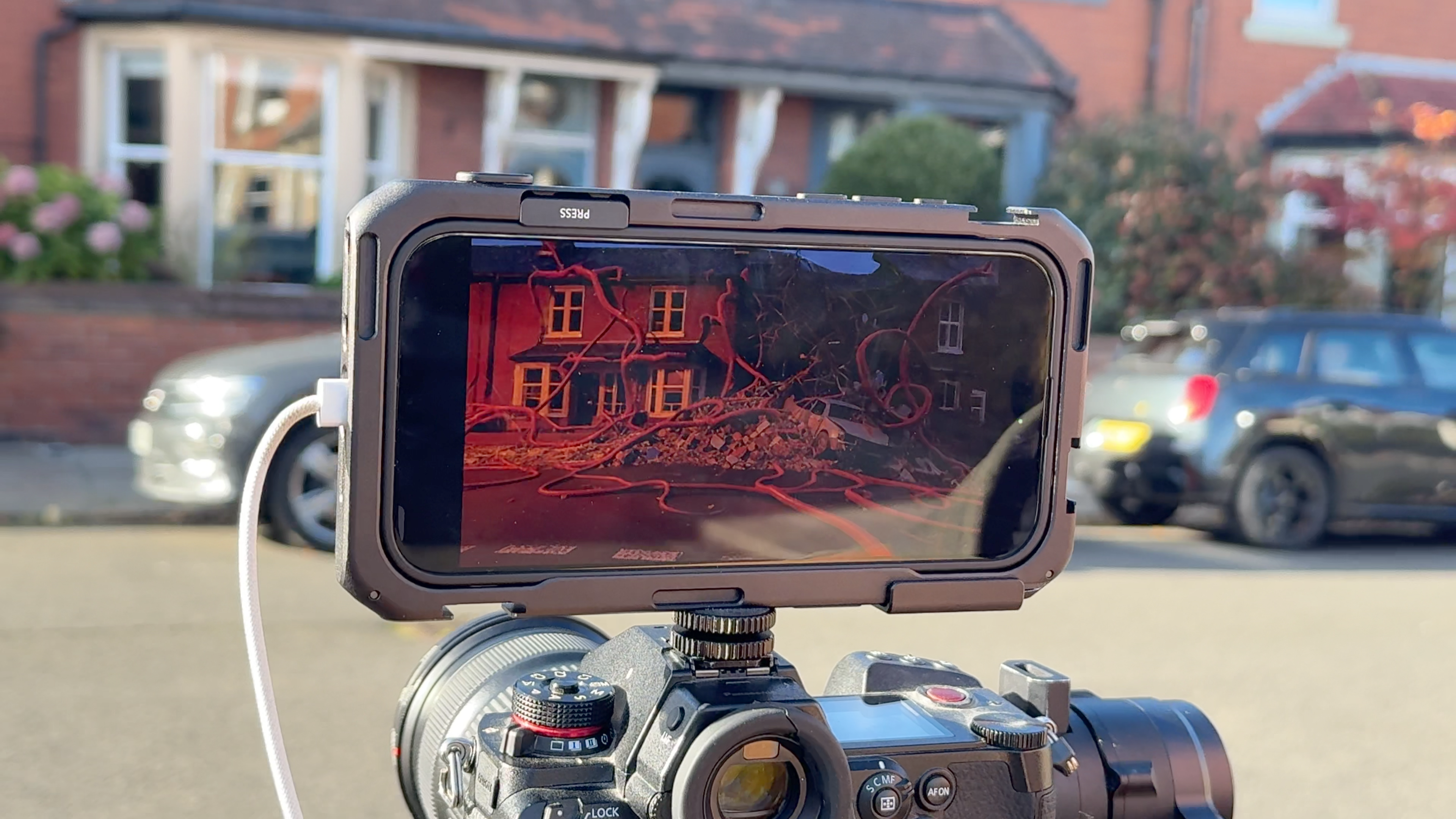 Behind the scenes on a home made horror film