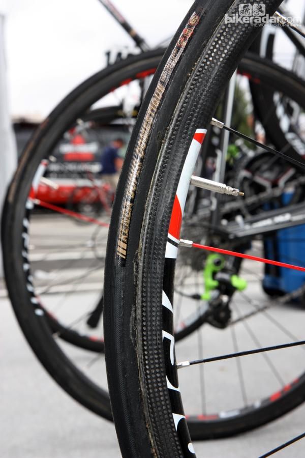 Kenda tubular tires and Vision carbon wheels for Team Exergy.
