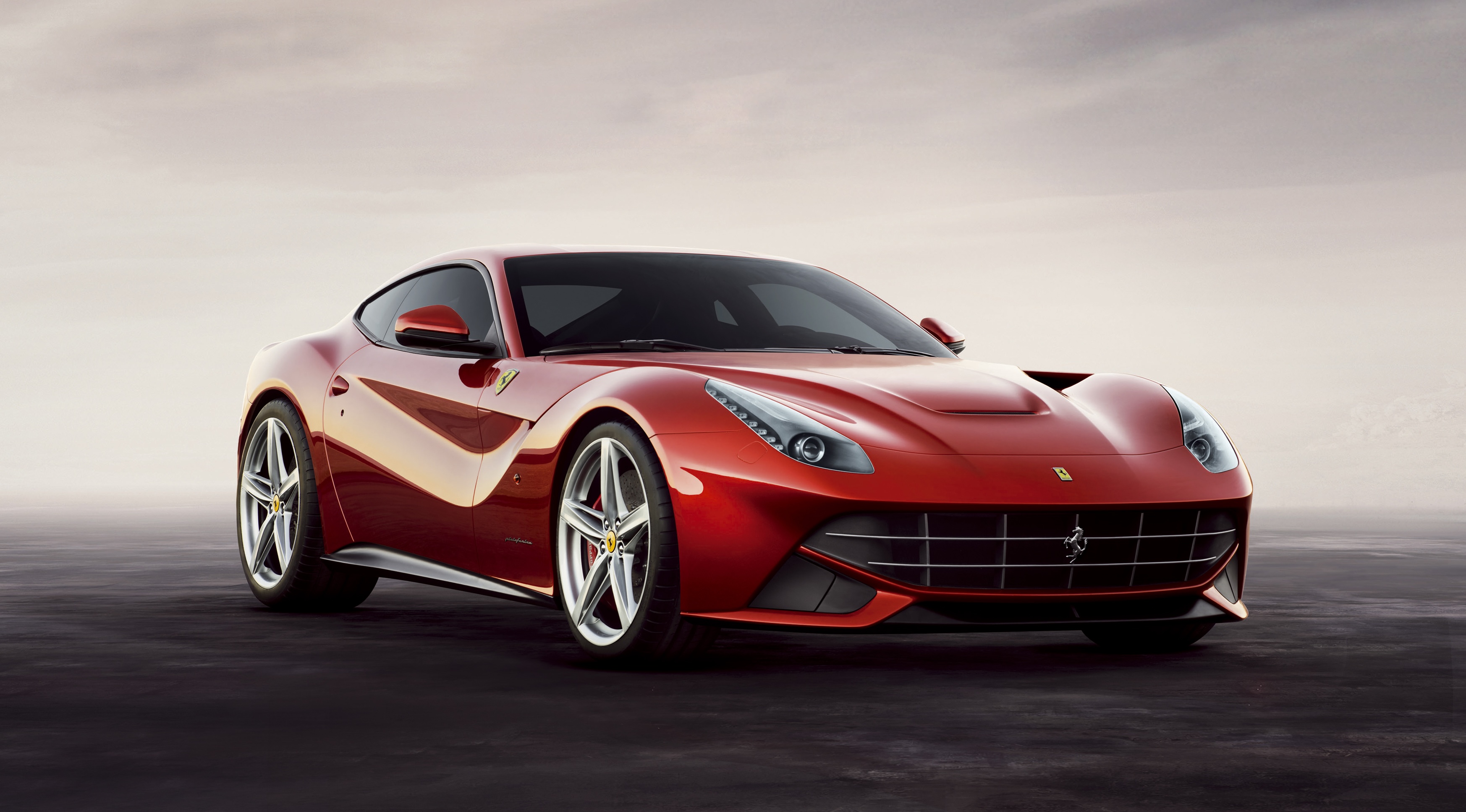 A front-on view of the F12 Berlinetta