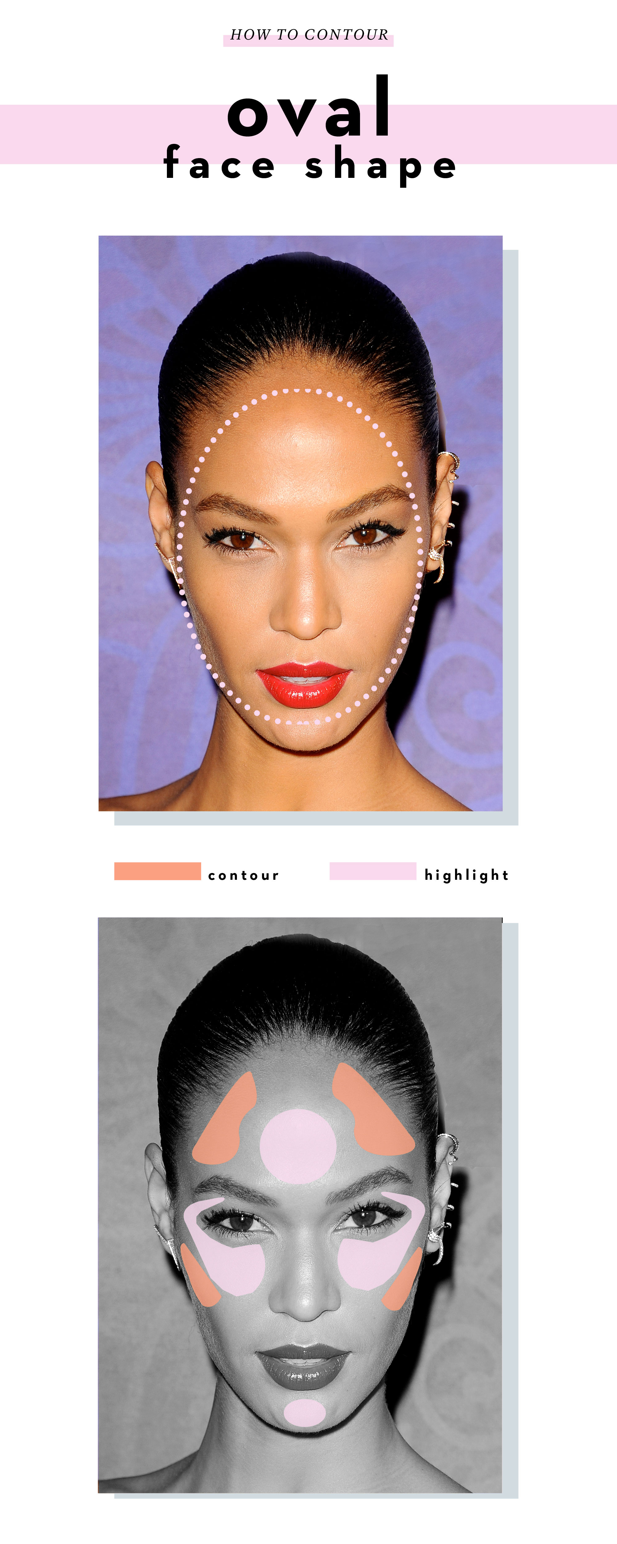 How to contour an oval face shape