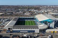An aerial view of Elland Road during the Premier League match between Leeds United and Sunderland at Elland Road in Leeds, United Kingdom, on March 3, 2026. (Photo by Mark Cosgrove/News Images/NurPhoto via Getty Images)