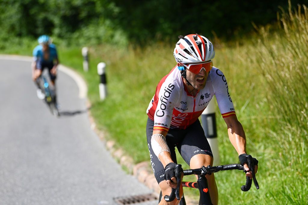 MALBUM SWITZERLAND JUNE 18 Ion Izagirre Insausti of Spain and Team Cofidis competes during the 85th Tour de Suisse 2022 Stage 7 a 1946km stage from Ambri to Malbun 1560m tourdesuisse2022 WorldTour on June 18 2022 in Malbun Switzerland Photo by Tim de WaeleGetty Images