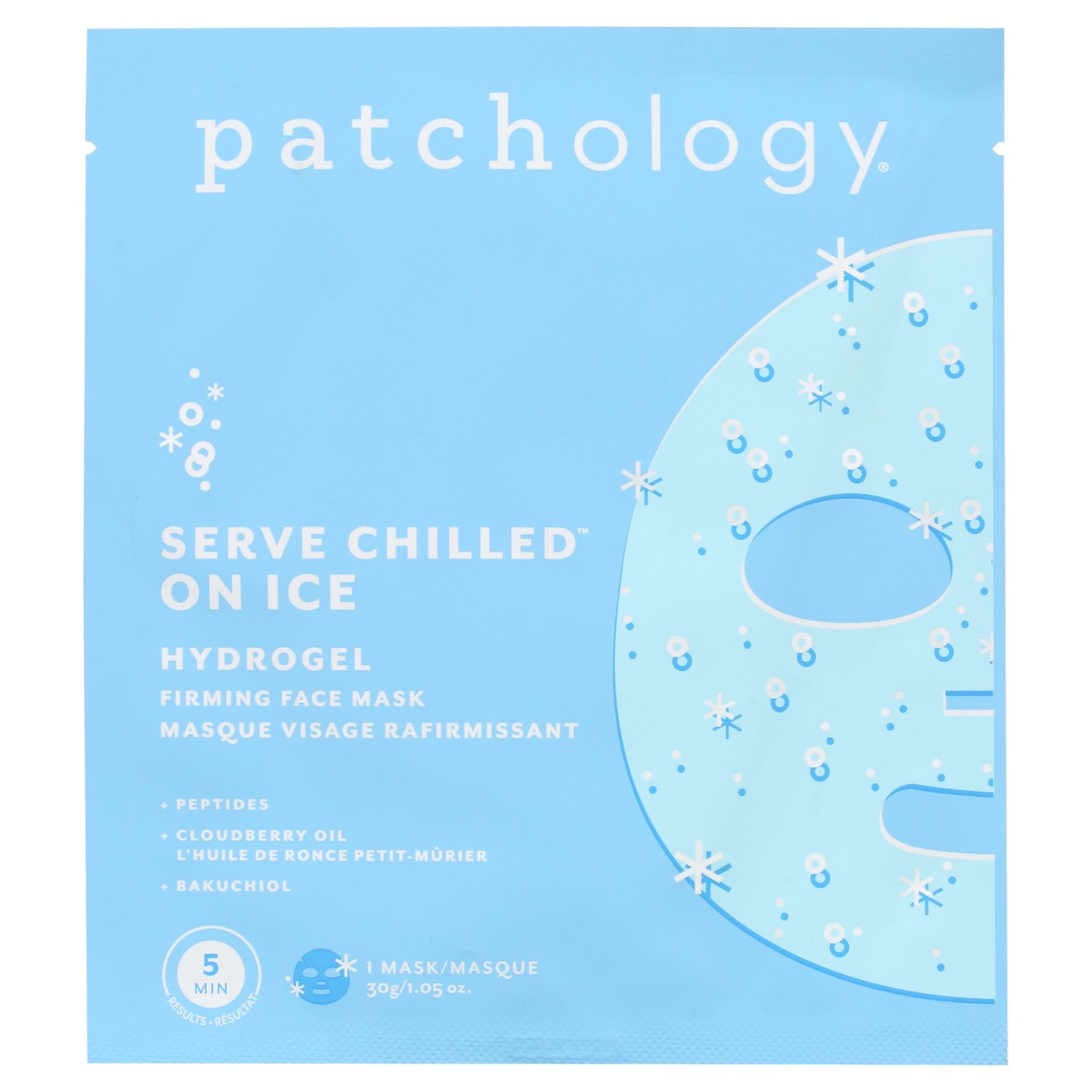 Patchology Serve Chilled™ on Ice Firming Hydrogel Face Mask for Beauty Skincare, Single