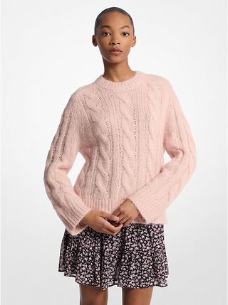 Michael Kors, Cable Knit Nylon and Alpaca Blend Sweater