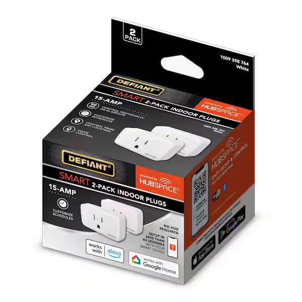 The Home Depot, Defiant 120-Volt Indoor Smart Plug and Timer