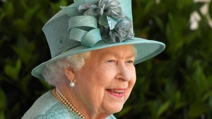 Queen Elizabeth II attends a ceremony to mark her official birthday at Windsor Castle on June 13, 2020 in Windsor, England