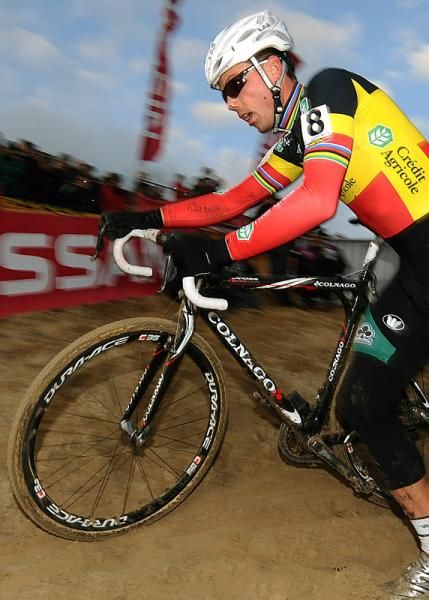 Belgian champion Sven Nys (Landbouwkrediet) in action.