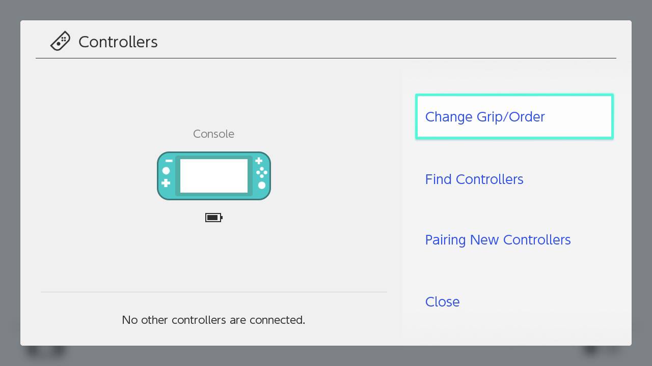 Как с телефона по браузеру подключить к Nintendo Switch. : Controllers change the Grip / order and enter the pairing interface.