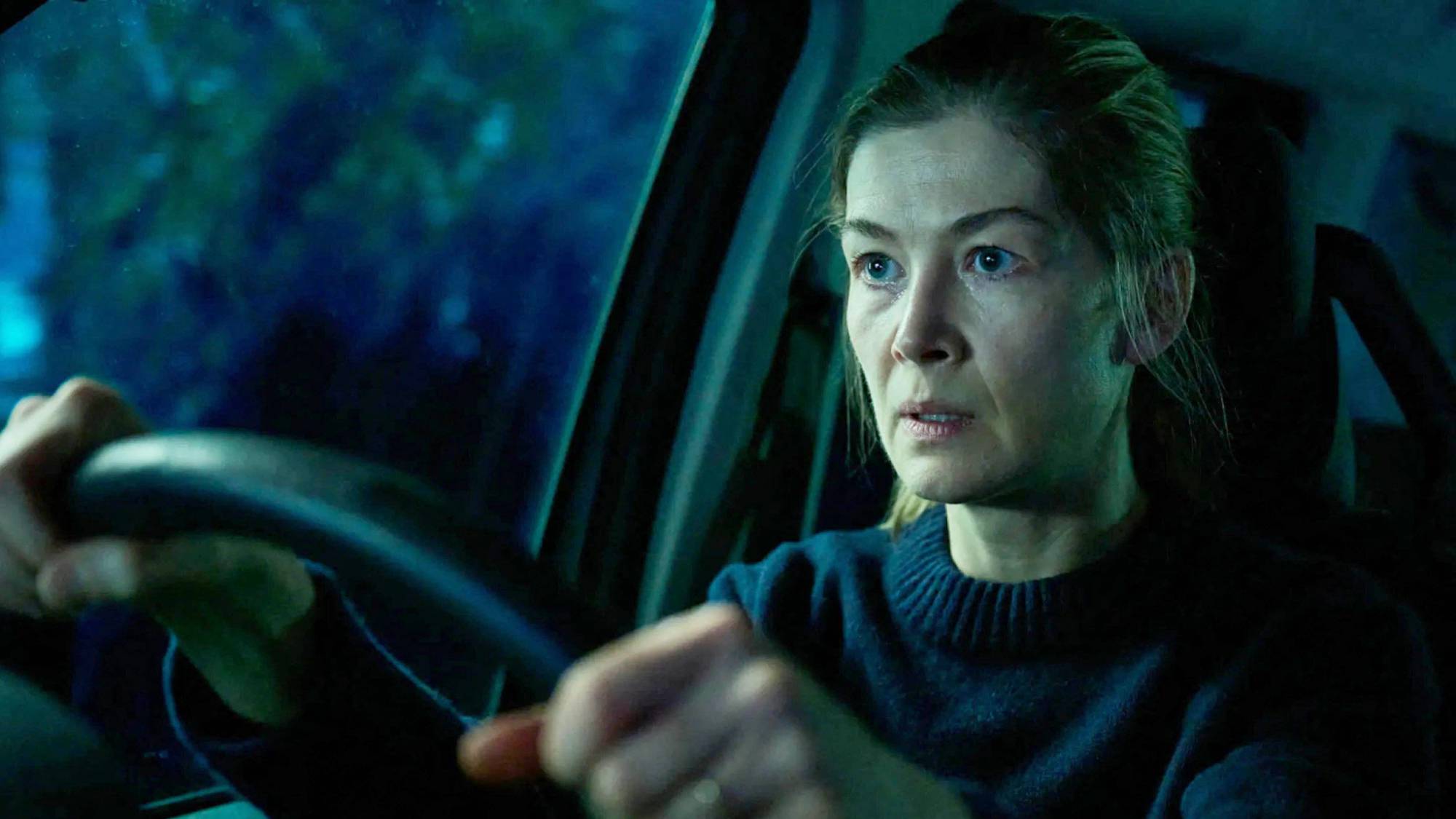 Rosamund Pike as Maddie in "Hallow Road"