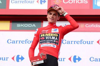 Sepp Kuss (Jumbo-Visma) remains in the red jersey of Vuelta a España leader after stage 16 to Bejes