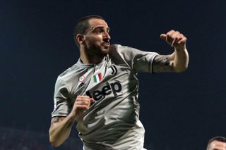 Leonardo Bonucci celebrates after opening the scoring