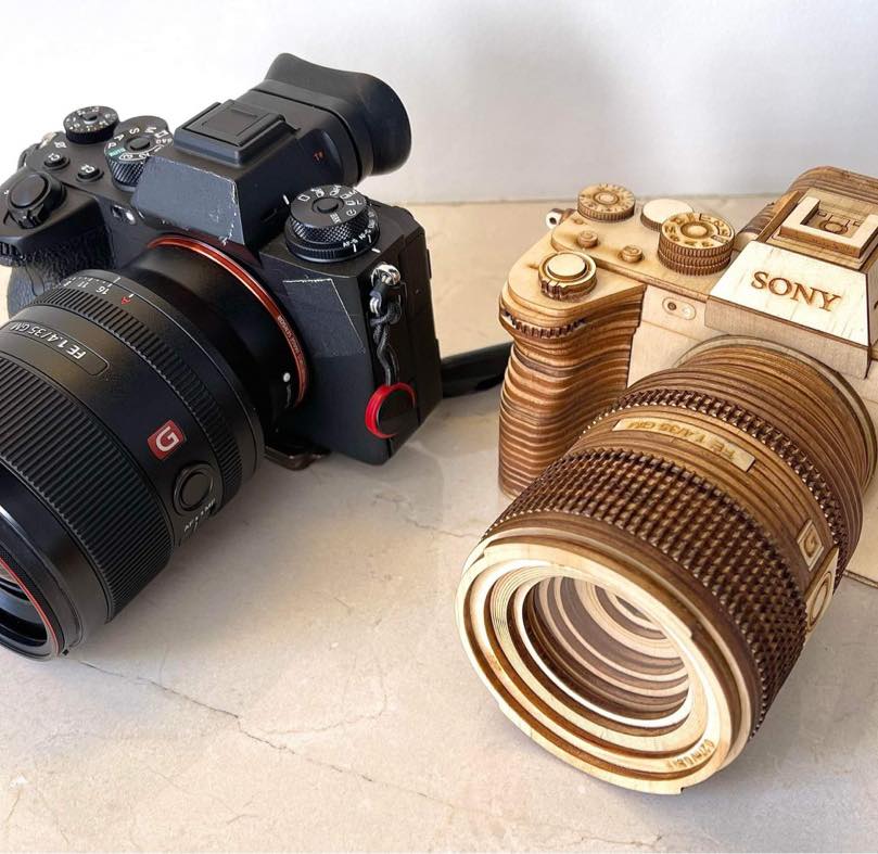 Wooden Sony A1 camera