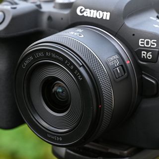 Canon RF 16mm f/2.8 STM lens on a Canon camera