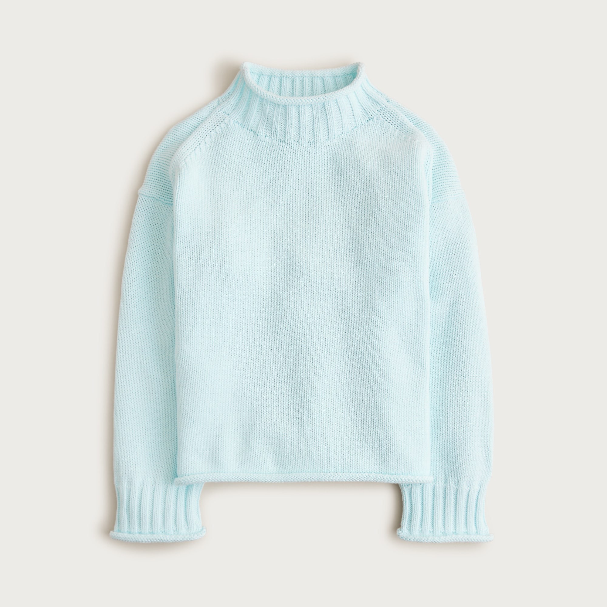 J.Crew, 2025 Rollneck&amp;trade; Sweater in Floral-Print Heritage Cotton