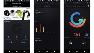 Mobvoi's Fitness app är funktionell, men ger bara en begränsad träningsöversikt.
