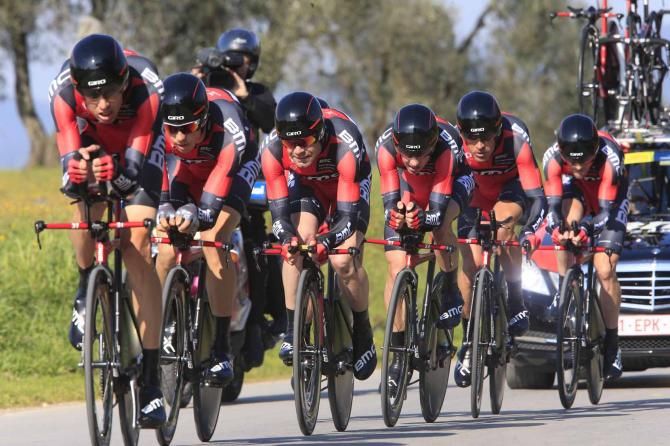 Cadel Evans and his BMC team at Tirreno-Adriatico.