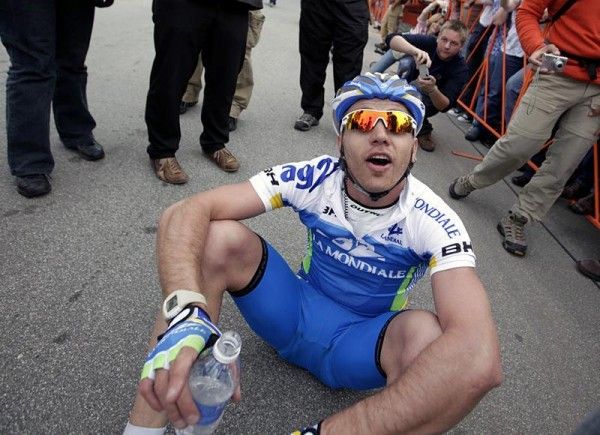 Rinaldo Nocentini (AG2R La Mondiale) after his first win of the season.